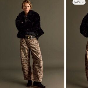 We The Free Good Luck Printed Barrel Jeans size 31